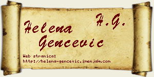 Helena Genčević vizit kartica